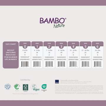 Bambo Nature Hypoallergenic Baby Diapers, Eco-Labelled Sustainable Diapers, Enhanced Leakage Protection, Totally Chlorine-free, Skin Friendly, and Super Absorbent - Size 4 (27 Count)