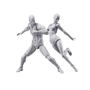 Artists Manikin Art Mannequin Figures Supplies Drawing Tools,Small Drawing Figure Model for Sketching, Painting, Artists Male+Female Set