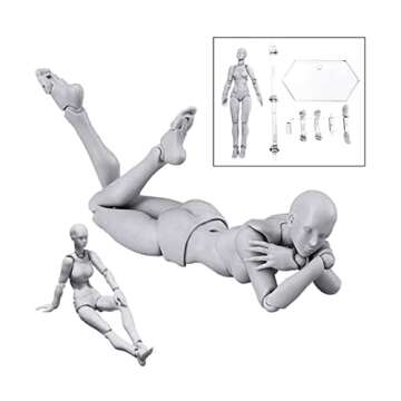 Artists Manikin Art Mannequin Figures Supplies Drawing Tools,Small Drawing Figure Model for Sketching, Painting, Artists Male+Female Set