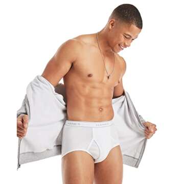 Hanes Men's Moisture-Wicking Cotton Briefs in 6 Pack