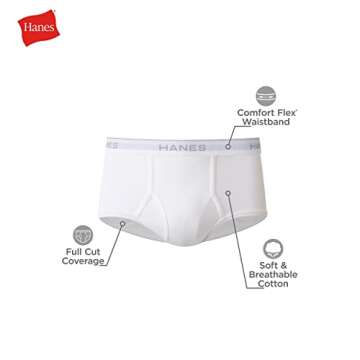 Hanes Men's Moisture-Wicking Cotton Briefs in 6 Pack