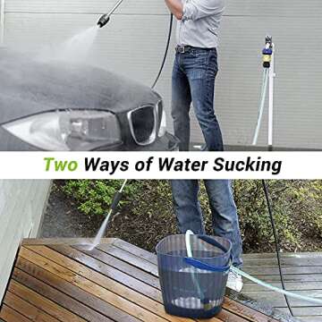 Pressure Washer Rock&Rocker 2150 PSI Electric Power Washer Cleaner, 1.6 GPM Portable Car Washer with Adjustable Spray Nozzle, Foam Cannon, IPX5 for Home/Car/Driveway/Patio Furniture