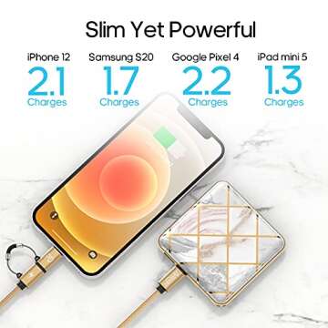 Aipusi Portable Charger Small Power Bank,PD20W 10000mAh Huge Capacity Slim External Battery Pack,22.5W QC4.0 Fast Charging USB C LED Display Power Banks,Compatible with iPhone, Samsung Galaxy and More