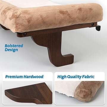 Zakkart Cat Perch for Window Sill with Bolster - Orthopedic Hammock Design with Premium Hardwood & Robust Metal Frame - Cat Window Seat for Large Cats and Kittens - Dark Stained Wood with Brown Bed