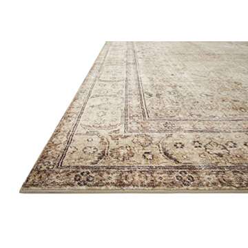 Loloi II Margot Collection MAT-01 Antique/Sage 18" x 18", .38" Thick, Sample Rug, feat.CloudPile, Soft, Durable, Printed, Medallion, Low Pile, Non-Shedding, Easy Clean, Living Room Rug