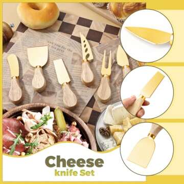 Charcuterie Boards Accessories Gold Charcuterie Utensils Cheese Butter Spreader Knife Set Small Serving Tongs Forks and Spoons Dipping Bowls Honey Dippers Toothpick Flags for Party Platter Making