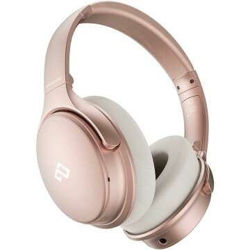 INFURTURE Rose Gold Active Noise Cancelling Headphones - Wireless Over Ear with Deep Bass