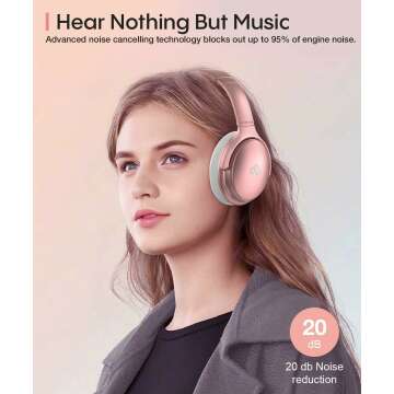 Rose Gold Active Noise Cancelling Headphones