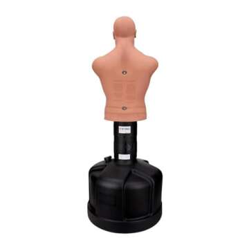 Century BOB Body Bag & Base Unit | Standing Punching Dummy | Boxing Training Equipment | Punching Bag Stand Adult | Freestanding Kickboxing and MMA Trainer | Head & Torso Mannequin | Adjust Up to 78"