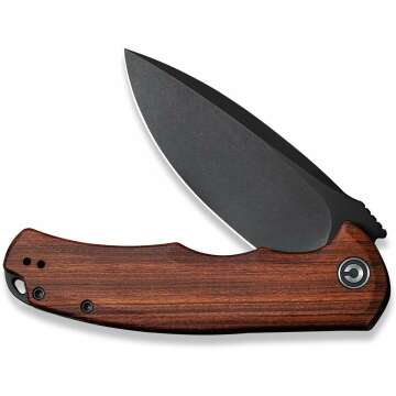 CIVIVI Praxis Flipper Knife with Cuibourtia Handle