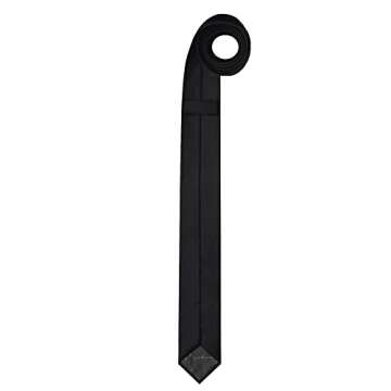 Jacob Alexander Ultra Skinny 1.5" Men's Solid Necktie - Black