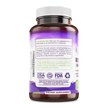 Biodora Resveratrol 1600mg, Trans-Resveratrol Antioxidant Supplement with Green Tea, Grape Seed Extract and Quercetin, Helps to Support Digestive Health and Immune System, 180 Capsules