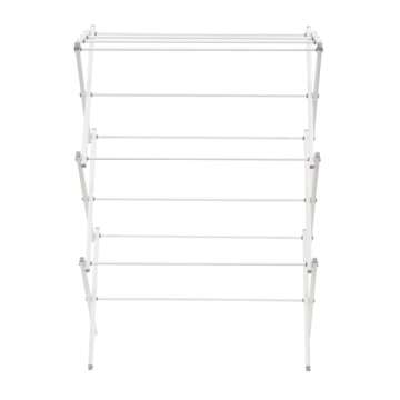 Household Essentials White 5119-1 Indoor Metal Clothes Drying Rack for Laundry