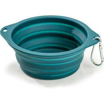 Ruff BarkBowl - Silicone Dog Bowl (Teal)