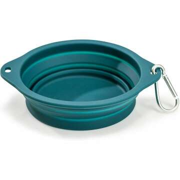 Ruff BarkBowl - Silicone Dog Bowl (Teal)