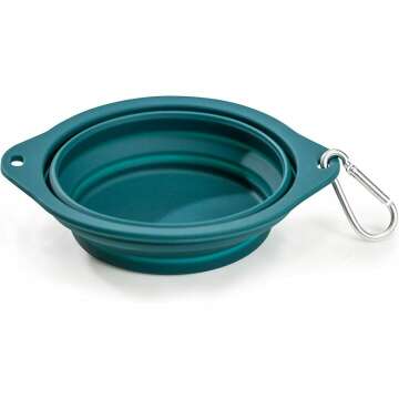 Ruff BarkBowl - Silicone Dog Bowl (Teal)