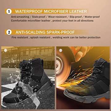 ARCHINSERT Steel Toe Waterproof Safety Shoes