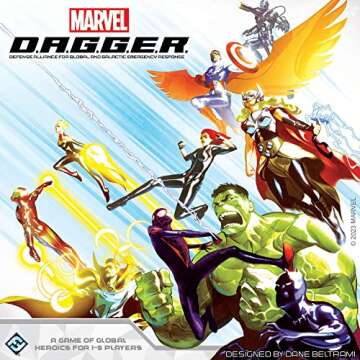 Marvel D.A.G.G.E.R. Board Game - Super Hero Strategy Game for Kids and Adults, Cooperative Board Game for Ages 12+, 1-5 Players, 3-4 Hour Playtime, Made by Fantasy Flight Games