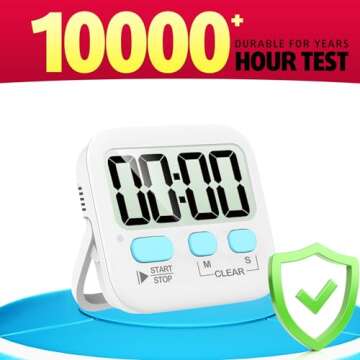 Digital Kitchen Timer for Kids & Adults - 2 Pack