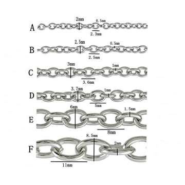 16.5ft 6mm Width Stainless Steel Rolo Cable Chains Findings Fit for Jewelry Making &DIY (SC-1027-E)