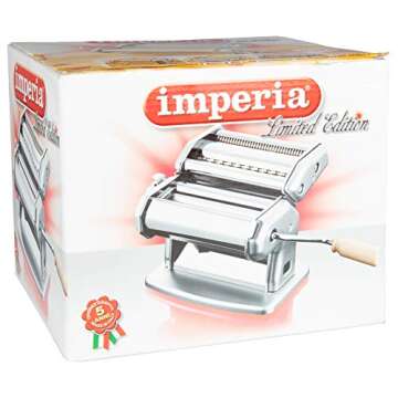 Imperia Pasta Maker Machine, Limited Edition - Makes 6 Different Types of Pasta - Adjustable Thickness, Made in Italy - Great for Homemade Italian Cooking