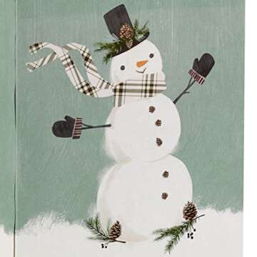 Hallmark Christmas Gift Bag Assortment (8 Bags: 3 Small 6", 3 Medium 9", 2 Large 13") White and Sage Green with Rustic Snowman, Plaid, Evergreen Tree for Christmas, Winter Weddings, Birthdays