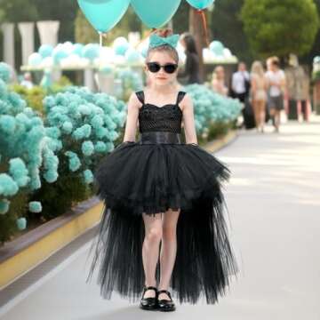 Girls Black Tutu Dress for Parties & Halloween