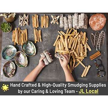 JL Local Smudge Kit Refill - White Sage & Palo Santo for Smudging, Healing, Purifying, Meditating & Incense