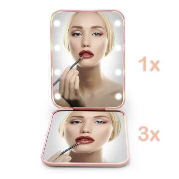 LED Compact Travel Makeup Mirror: 1X/3X Magnification 💄