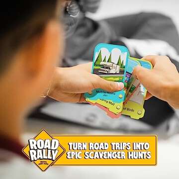 Road Rally Travel Scavenger Hunt Card Game for Kids - Roads Trip Car Games & Activities Must Haves Essentials - Fun Eye Hide & Seek Found Spy Summer Camping Toys Ages 5 6 7 8 9 10 11 12, 8-12