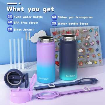 Kids Stainless Steel Water Bottle for School Use