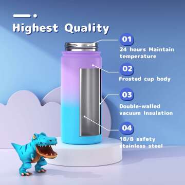 Kids Stainless Steel Water Bottle for School Use