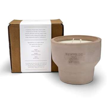 Luxury Handmade Cement Candle - 18 oz Soy Wax