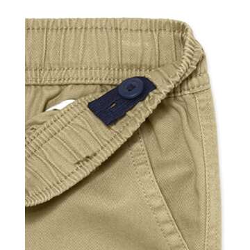 The Children's Place Boys Pull on Cargo Pants,Flax Single,4