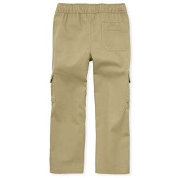 The Children's Place Boys Pull on Cargo Pants,Flax Single,4