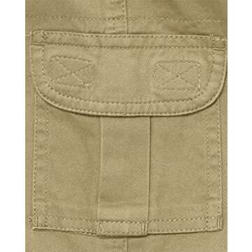 The Children's Place Boys Pull on Cargo Pants,Flax Single,4