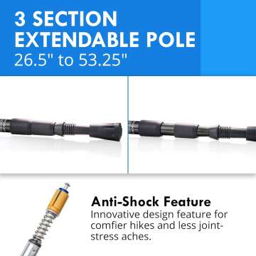 Lightweight Adjustable Anti-Shock Hiking Poles