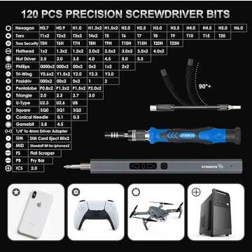 STREBITO Mini Electric Screwdriver Set - 144 Tools