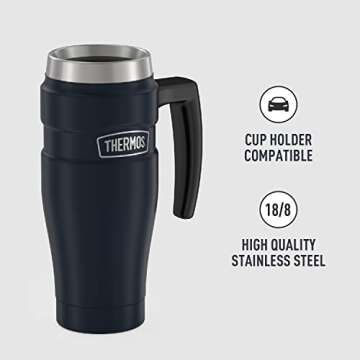 THERMOS Stainless King 16 oz Travel Mug - Midnight Blue