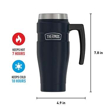 THERMOS Stainless King 16 oz Travel Mug - Midnight Blue