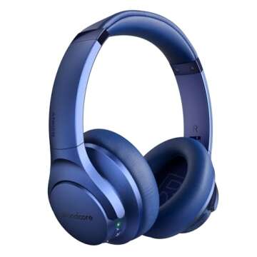 Soundcore Anker Life Q20 Hybrid Active Noise Cancelling Headphones, Wireless Over Ear Bluetooth Headphones, 60H Playtime, Hi-Res Audio, Deep Bass, Memory Foam Ear Cups, Travel, Office