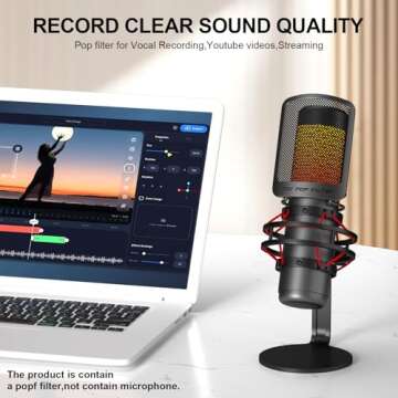 AOKEO Pop Filter for Microphones - Ideal for Recording