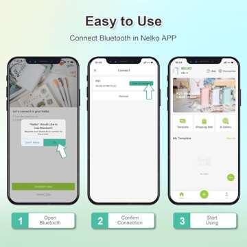 Nelko Label Maker Machine with Tape, P21 Bluetooth Label Printer, Wireless Mini Label Makers with Multiple Templates for Organizing Office Home, White