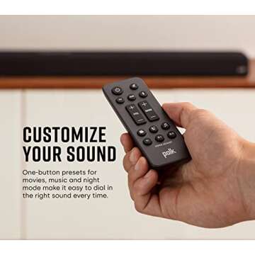 Polk Audio Signa S4 Sound Bar with Wireless Subwoofer - Dolby Atmos 3D Audio, Exclusive VoiceAdjust & BassAdjust Technology, HDMI eARC, Works with 8K, 4K & HD TVs, Bluetooth, Wireless Streaming