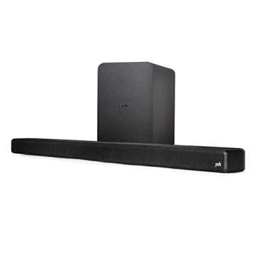 Polk Audio Signa S4 Sound Bar with Wireless Subwoofer - Dolby Atmos 3D Audio, Exclusive VoiceAdjust & BassAdjust Technology, HDMI eARC, Works with 8K, 4K & HD TVs, Bluetooth, Wireless Streaming