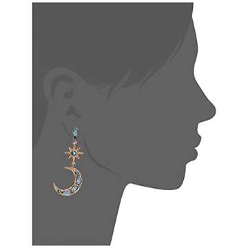 Celestial Moon & Star Drop Earrings by Betsey Johnson