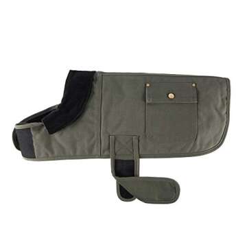 Carhartt Firm Duck Insulated Dog Chore Coat Army Green/Brass, Small