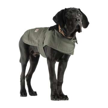 Carhartt Firm Duck Insulated Dog Chore Coat Army Green/Brass, Small