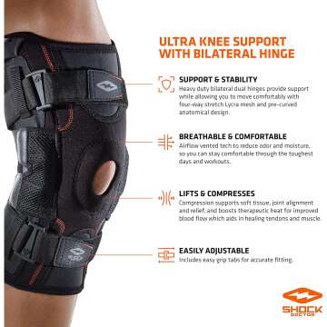 Shock Doctor Compression Knee Brace - Maximum Support