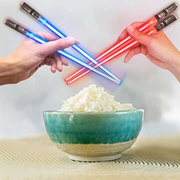 Light Up LED Lightsaber Chopsticks - 2 Pairs